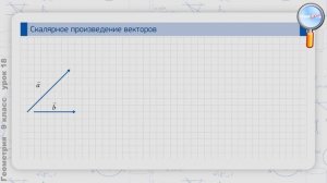 Геометрия 9 класс (Урок№18 - Угол между векторами. Скалярное произведение векторов.)