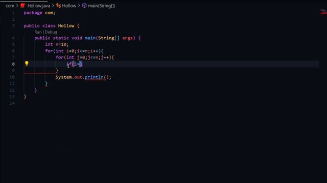 ? Java Hollow Pattern Program Easy Method | Decode With Dipanjan