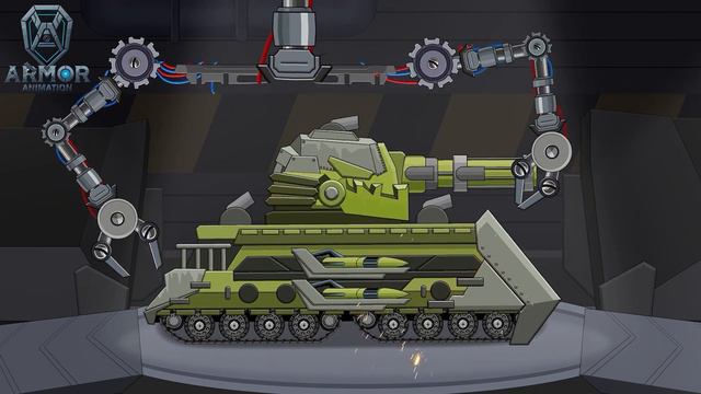 Ужасающая мощь четырехтрубного танка «Титан» | Мультики про танки смотреть онлайн