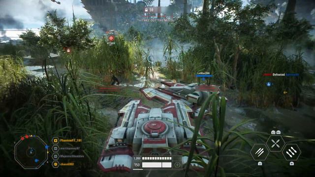 Starwars Battlefront 2- TX-130 55 Killstreak/Gameplay on Kasyyyk! [PS4] смотреть онлайн