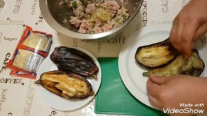 Баклажаны лодочки с фаршем с мясом жаренные и в духовке
