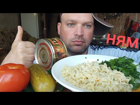 МУКБАНГ Роллтон с тушëнкой/ОБЖОР блины с мясом