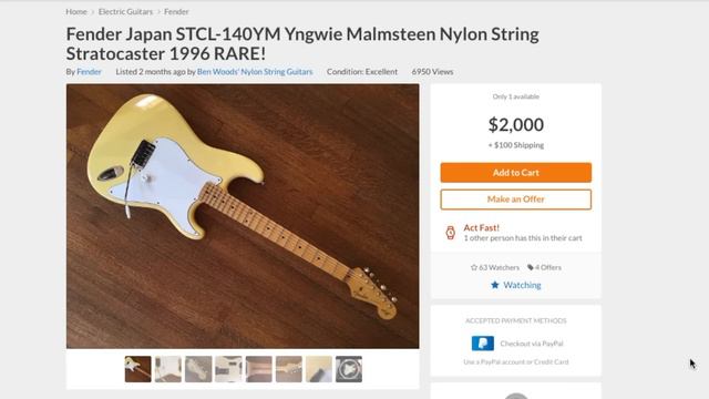 This Strat is CRAZY! | 1996 Nylon String Fender Stratocaster Yngwie Malmsteen Signature | WYRON 194 смотреть онлайн