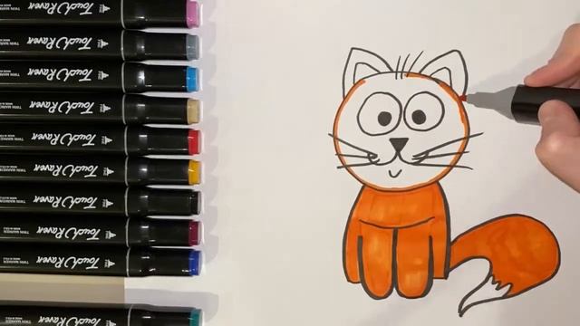 КАК НАРИСОВАТЬ КОТИКА/РИСУЕМ ЛЕГКО И ПРОСТО