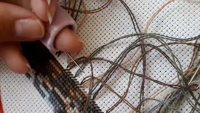 85. Вышивка шерстью. Живой процесс, комментарии и результат. #аниныкрестики