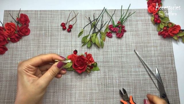 Заколка своими руками из фоамирана | Часть 2 Заколка| Foam Flowers
