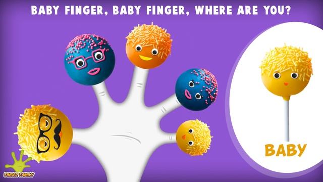 The Finger Family Cake Pop Family Nursery Rhyme | Cake Pop Finger Family Songs смотреть онлайн
