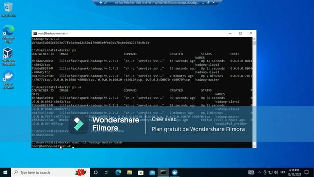 Simulation d'un cluster Hadoop en utilisant Docker смотреть онлайн