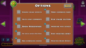 Как включить проценты в Geometry Dash