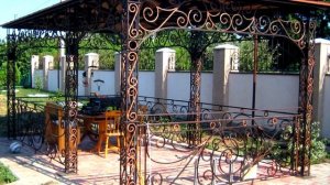 Садовая беседка из металла, перила кованые столбы, дизайн, размеры, цены в Днепропетровске Днепре