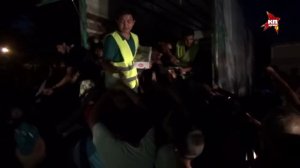 Раздача еды беженцам на Сербско-венгерской границе