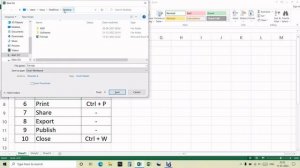 File tab in MS Excel