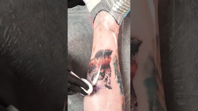 Realistic jaguar tattoo on fire ? Watch on my channel the incredible process of creating this art