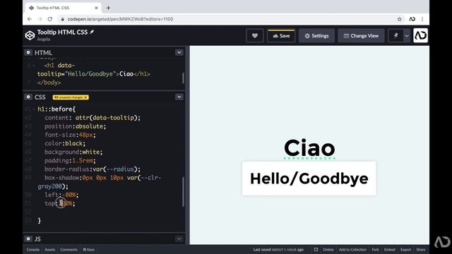 Animating Popup Tooltip Only HTML CSS