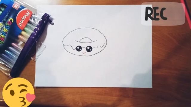 Как ПРАВИЛЬНО нарисовать пончик ФЛОМАСТЕРАМИ!!! Смотрите до конца!!!