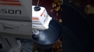 Работа лодочного мотора Johnson 4