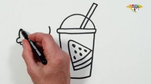 Рисование здоровых фруктов, раскрашивание и раскраски для детей и ясель Давайте рисовать вместе