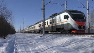 Электропоезд ЭД4М-0500 (ЦППК) скоростной пригородный поезд "РЭКС-экспресс" №7176 Москва - Крутое.