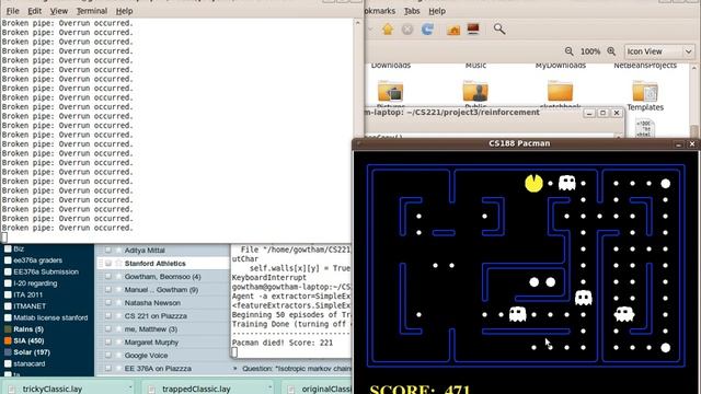 Pacman now avoids ghosts! смотреть онлайн