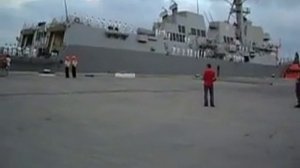 Американский корабль в Севастополе