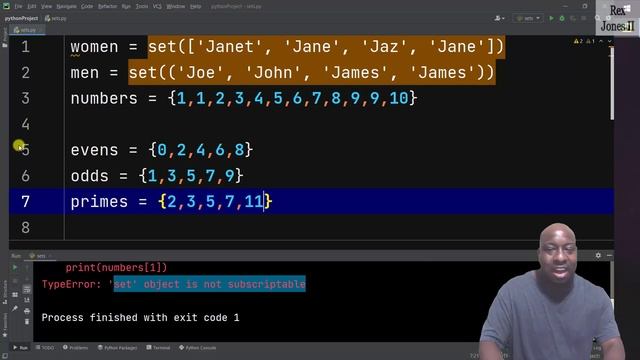 ✔ Python Tutorial Sets For Beginners