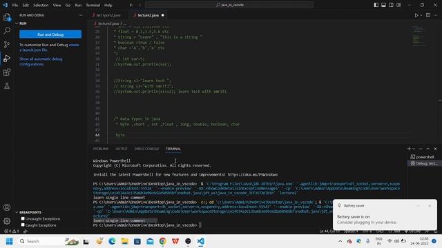 Data Types & Variable in java Lecture 2  #learnjava #learntechwithsmriti