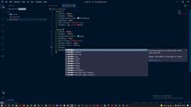CSS BOX SIZING & BORDER