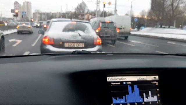 Расход топлива на гибридном Lexus RX 450h зимой смотреть онлайн