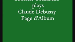 DEBUSSY - Page d'Album. Gabriele Tomasello.