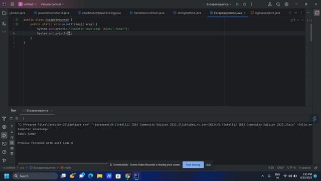 Escape Sequence in java || Escape sequence characters in java || Escape sequence all in java || смотреть онлайн