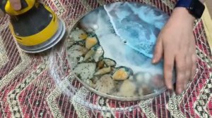 Часы с ракушками из эпоксидной смолы 2 часть