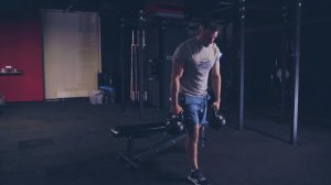 Болгарские сплит приседания с двумя гирями/ Bulgarian split squat dual KB