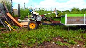 Мотоблок "Каскад" с прицепом.