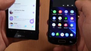 Viber Incoming & Outgoing call at the Same Time  Samsung Galaxy S4 mini & Sony Xperia