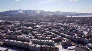 Солнечный Магадан. Колыма. Вид города с высоты 2021г