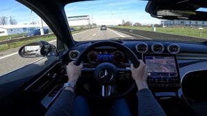 Mercedes GLC 2023 300 4MATIC | POV test drive | Acceleration | 2.0L 258 hp AWD | AMG Line