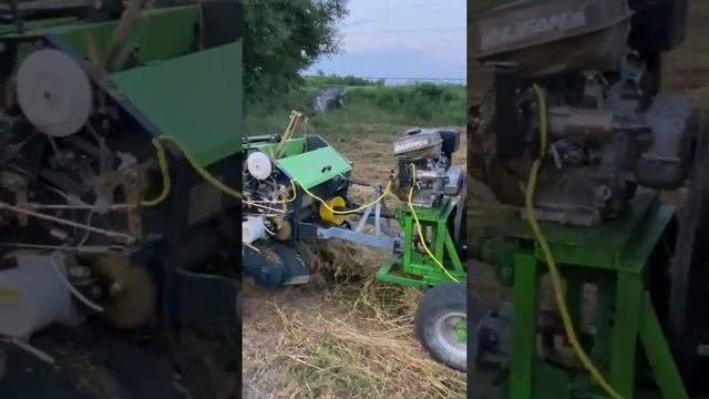 Мини прессподборщик и тяжёлый мотоблок