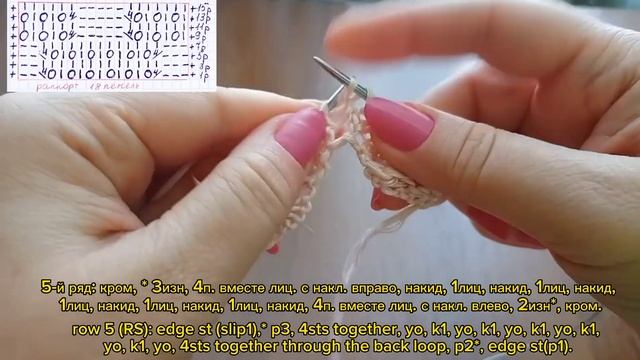 ???Узор "Корзинки цветов" спицами. Схемы узоров спицами. Вязание. Knitting pattern "Flower backets"