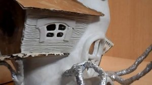 Домик ночник из папье-маше / Домик-светильник своими руками