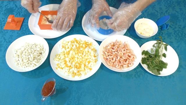 Салат с морепродуктами "Дары моря". | ЛюбитеЛи поесть смотреть онлайн