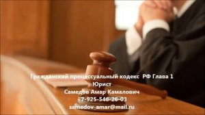 Гражданский процессуальный кодекс РФ Глава 1