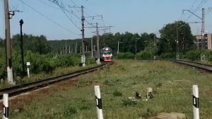 Электричка ЭП2Д на Платформе Истра.