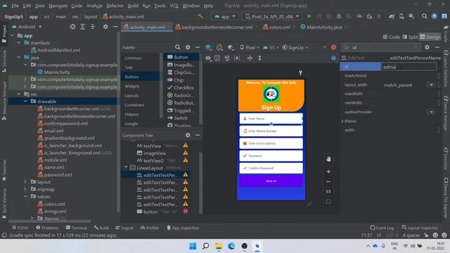 Sign Up Form Validation (EditText setError() Method) | Android
