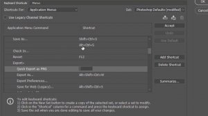 Photoshop Quick Export As PNG Keyboard Shortcut (QUICK & EASY) CC 2017 CS6 etc