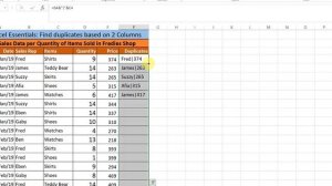 Find duplicates based on 2 Columns in Excel