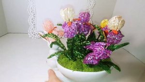 Миниатюрные ИРИСЫ из бисера Анонс от Koshka2015 - цветы из бисера, бисероплетение DIY Beaded Irises