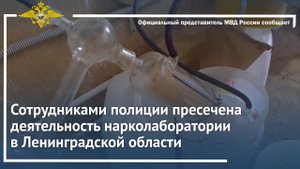 Сотрудниками полиции пресечена деятельность нарколаборатории в Ленинградской области