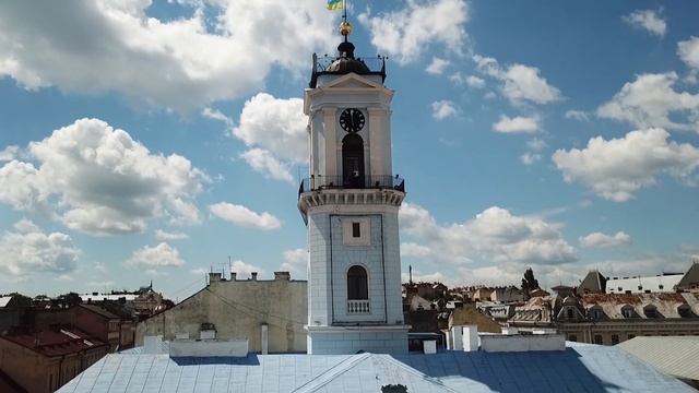 Черновицкий горсовет, панорама города Черновцы