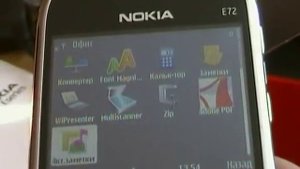 Меню смартфона Nokia E72