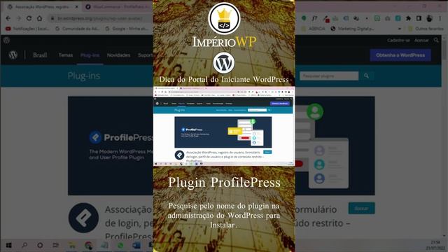 Plugin ProfilePress - Área de Membros, registro de usuário, perfil de usuário para WordPress #Short